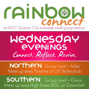 MCC Quezon City's Rainbow Connect - A BIble Reflection Group for LGBT+ Christians